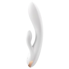   Satisfyer Double Flex - okos, csiklókaros vibrátor (fehér)