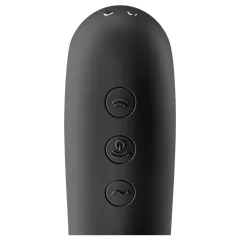   Satisfyer Dual Kiss - akkus hüvelyi és csikló vibrátor (fekete)