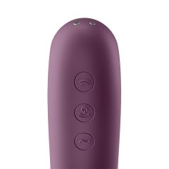   Satisfyer Dual Kiss - 2in1, hüvelyi és csikló vibrátor (lila)