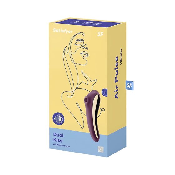 Satisfyer Dual Kiss - 2in1, hüvelyi és csikló vibrátor (lila)