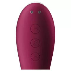   Satisfyer Dual Crush - akkus hüvelyi és csiklóvibrátor (piros)