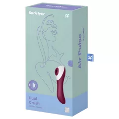   Satisfyer Dual Crush - akkus hüvelyi és csiklóvibrátor (piros)