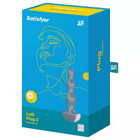 Satisfyer Lolli-Plug 2 - akkus, vízálló anál vibrátor (szürke)