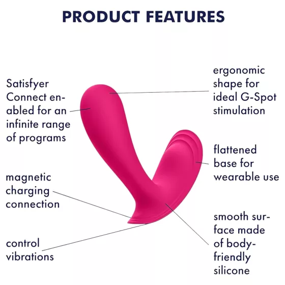 Satisfyer Top Secret - App-vezérelt vibrátor (pink)
