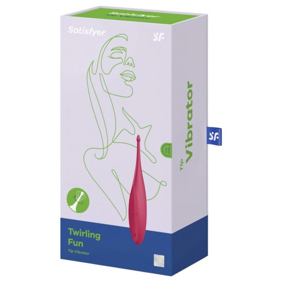 Satisfyer Twirling Fun - akkus, vízálló csikló vibrátor (piros)