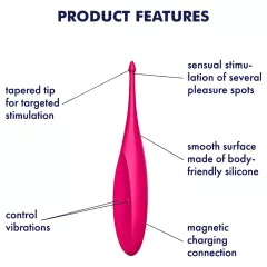   Satisfyer Twirling Fun - akkus, vízálló csikló vibrátor (pink)