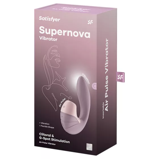 Satisfyer Supernova - akkus, léghullámos 2in1 vibrátor (pink)
