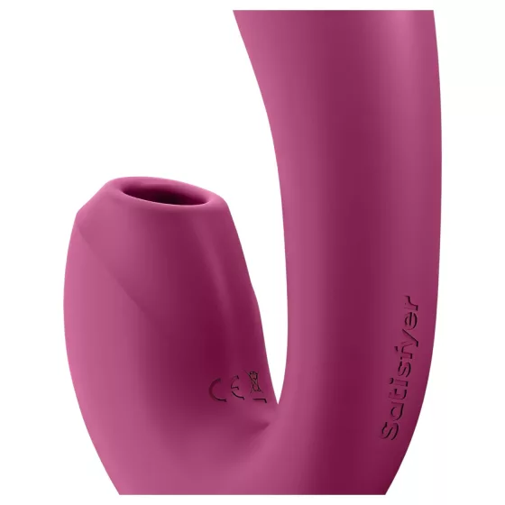 Satisfyer Sunray - akkus, léghullámos 2in1 vibrátor (piros)