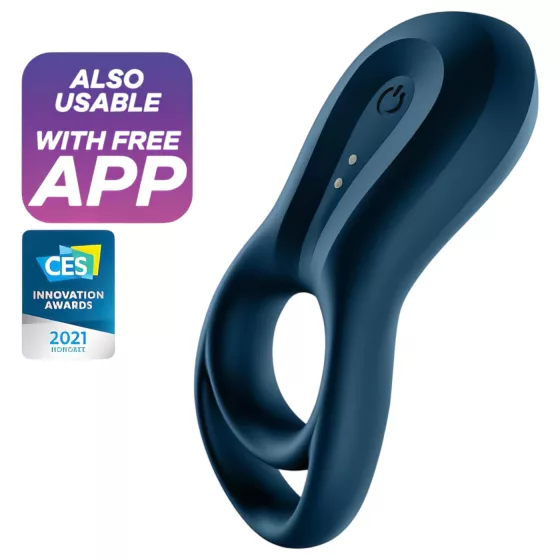 Satisfyer Epic Duo - app-vezérelt, vibrációs péniszgyűrű (fekete)