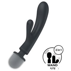   Satisfyer Triple Lover - G-pont és masszírozó vibrátor (ezüst)