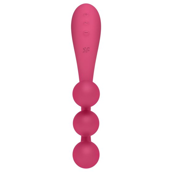Satisfyer Tri Ball 1 - akkus, multifunkciós vibrátor (piros)