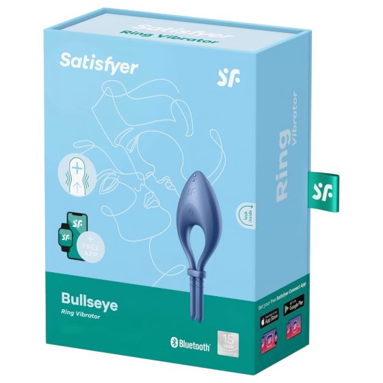 Satisfyer Bullseye - okos vibrációs péniszgyűrű (kék)