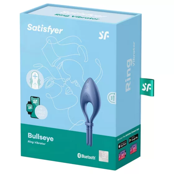 Satisfyer Bullseye - okos vibrációs péniszgyűrű (kék)