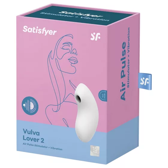 / Satisfyer Vulva Lover 2 - léghullámos csikló vibrátor (fehér)