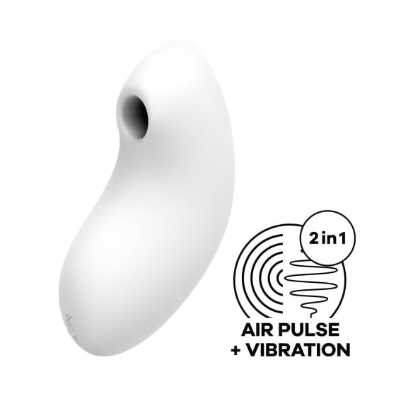 Satisfyer Vulva Lover 2 - léghullámos csikló vibrátor (fehér)