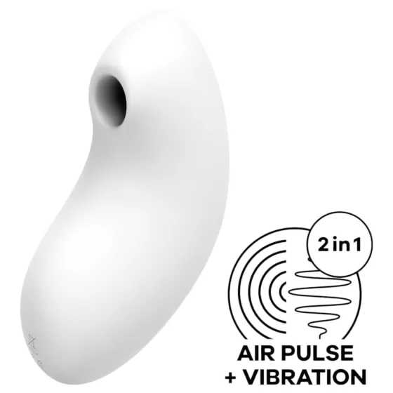 / Satisfyer Vulva Lover 2 - léghullámos csikló vibrátor (fehér)