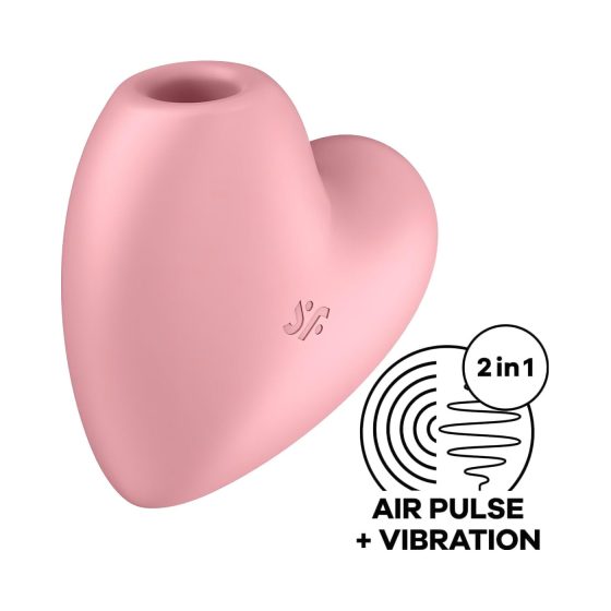 Satisfyer Cutie Heart - akkus léghullámos csikló vibrátor (pink)