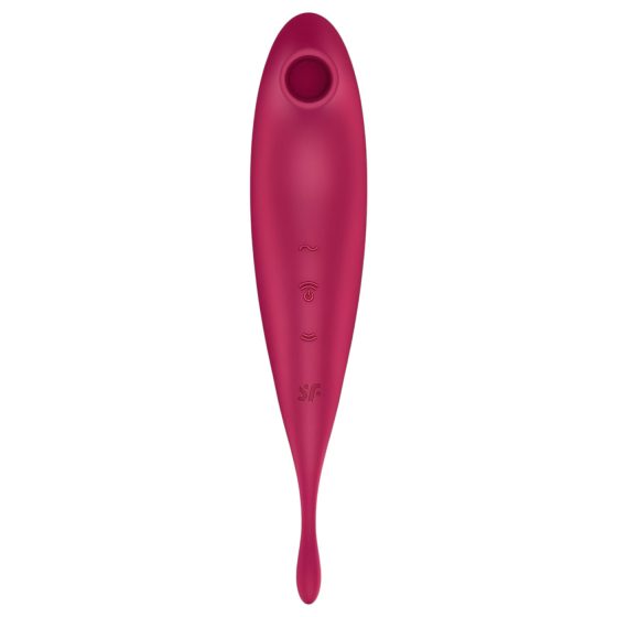 Satisfyer Twirling Pro - okos 2in1 csikló vibrátor (piros)