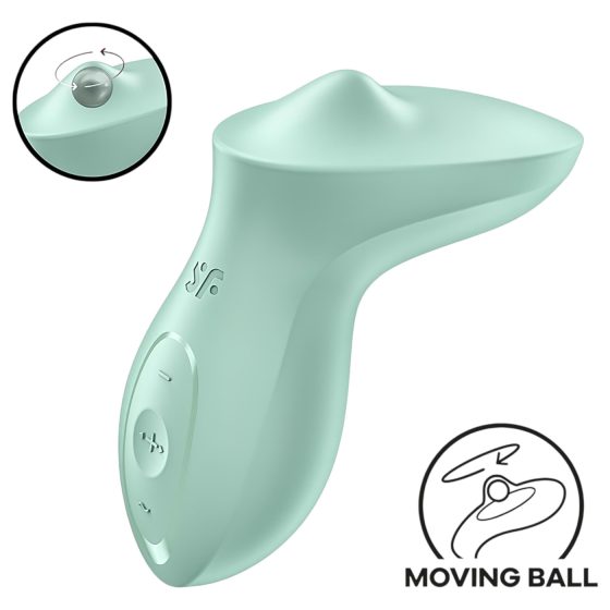 Satisfyer Exciterrr - forgó gyöngyös csikló vibrátor (zöld)