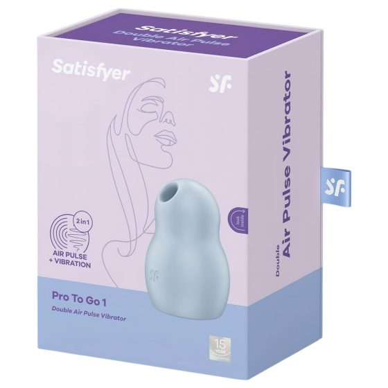 / Satisfyer Pro To Go 1 - léghullámos csiklóizgató (kék)