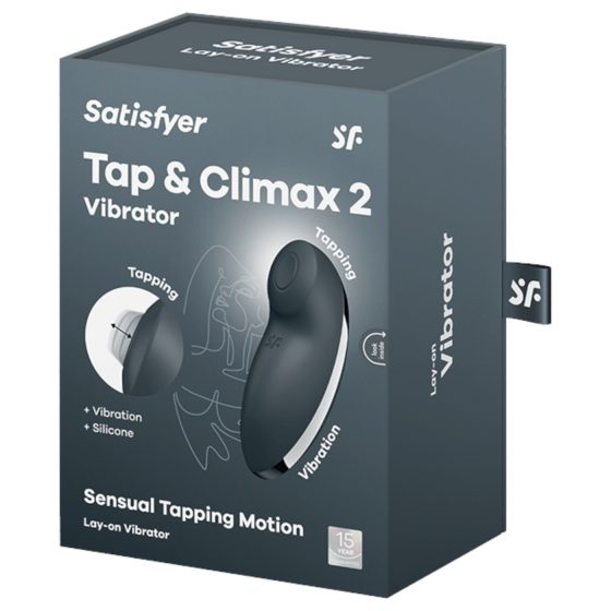 Satisfyer Tap & Climax 2 - 2in1 csikló vibrátor (szürke)