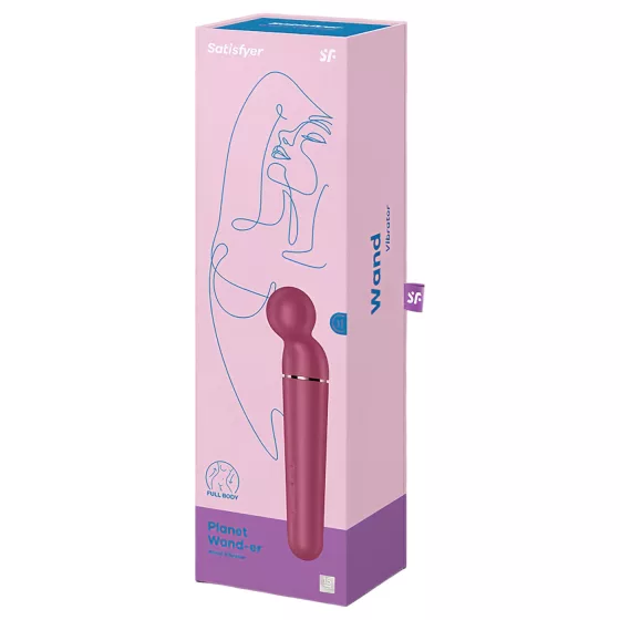 Satisfyer Planet Wand-er - masszírozó vibrátor (piros)