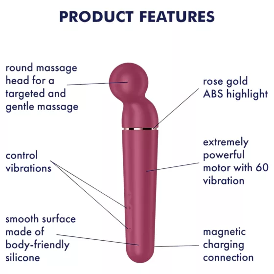Satisfyer Planet Wand-er - masszírozó vibrátor (piros)