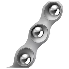 Satisfyer Triple Ball-R - gyöngyös dildó (szürke)