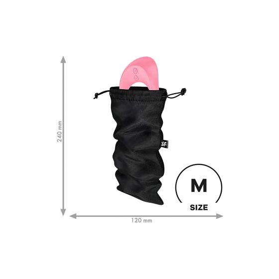 Satisfyer Treasure Bag - tároló táska - közepes (fekete)