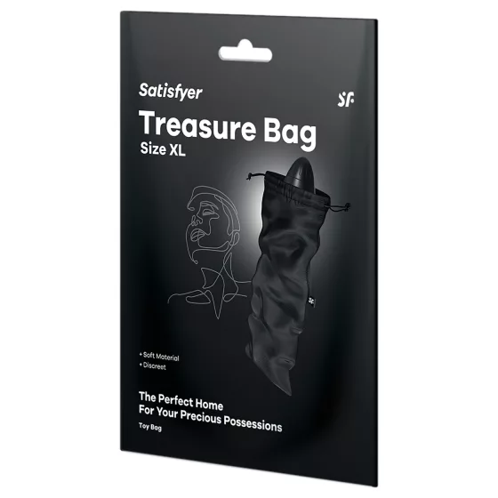 Satisfyer Treasure Bag XL - diszkrét szexjáték tároló táska - nagy (fekete)