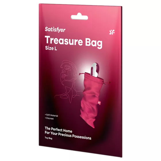 Satisfyer Treasure Bag L - diszkrét tároló táska - nagy (pink)