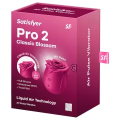   Satisfyer Pro 2 Classic Blossom - léghullámos csiklóizgató (piros)