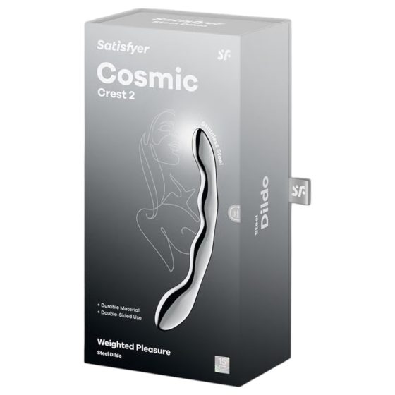 Satisfyer Cosmic Crest 2 - hullámos acéldildó (ezüst)