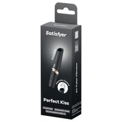 Satisfyer Perfect Kiss - rúzs vibrátor (fekete)