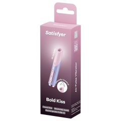   Satisfyer Bold Kiss - léghullámos rúzs vibrátor (rózsaszín)