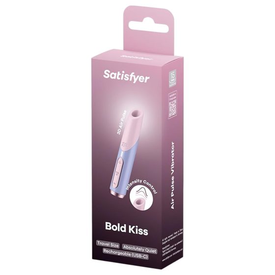 Satisfyer Bold Kiss - léghullámos rúzs vibrátor (rózsaszín)