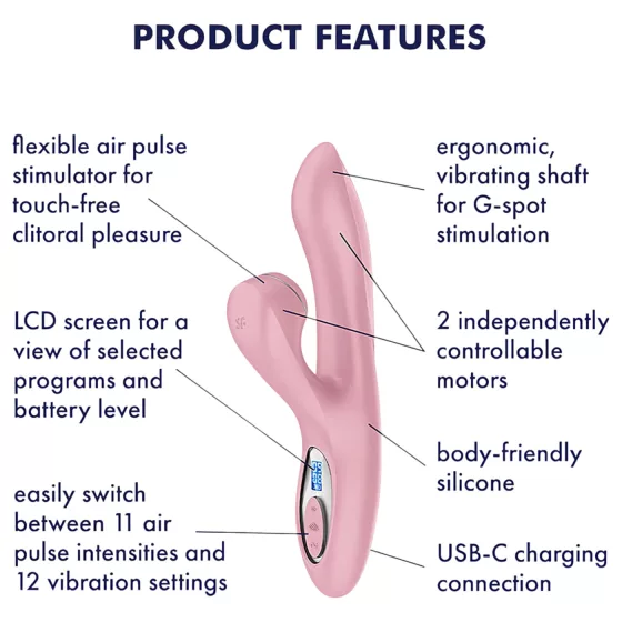 Satisfyer Pro+ G-Spot Gen. 2 - léghullámos G-pont vibrátor (rózsaszín)