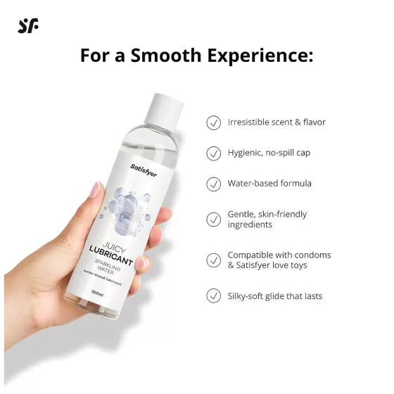 Satisfyer Juicy Sparkling Water - ízesített síkosító (300ml)