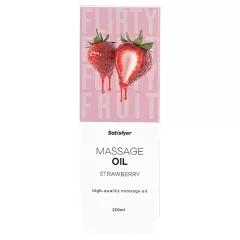 Satisfyer - ízesített masszázsolaj - eper (250ml)