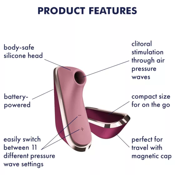 Satisfyer Traveler - léghullámos csiklóizgató, elemes (rózsaszín)