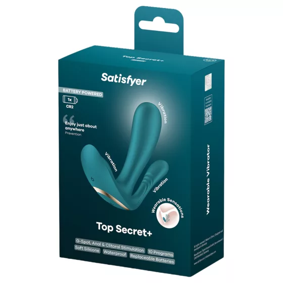 Satisfyer Top Secret+ - 3 ágú, hordható vibrátor (zöld)