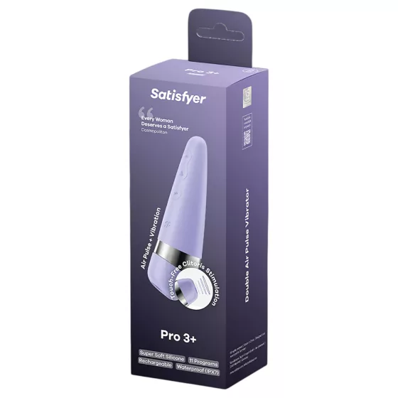 Satisfyer Pro 3+ - léghullámos csiklóvibrátor (lila)