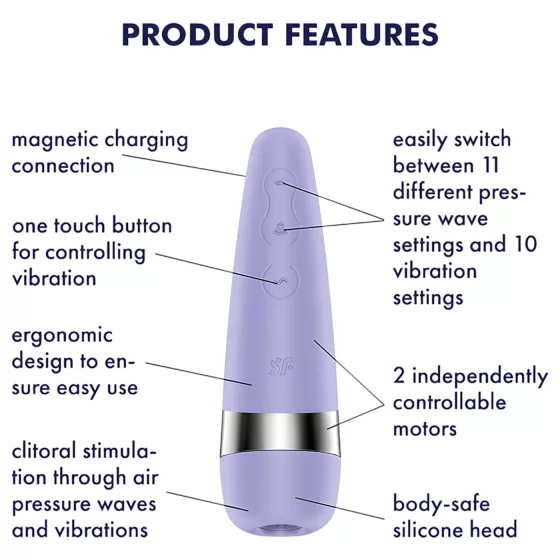 Satisfyer Pro 3+ - léghullámos csiklóvibrátor (lila)