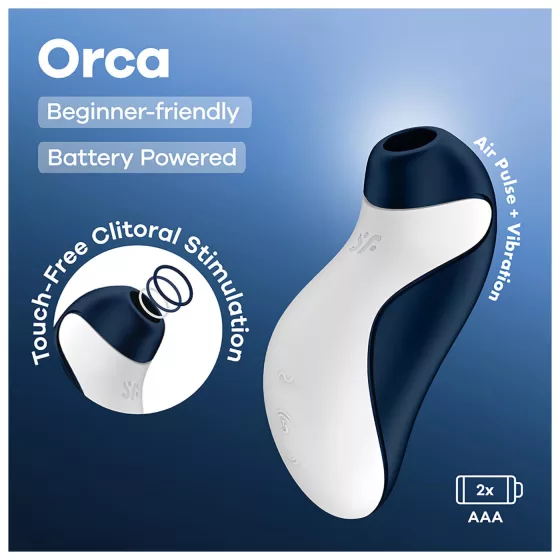 Satisfyer Orca - léghullámos és vibrációs csiklóizgató (kék)