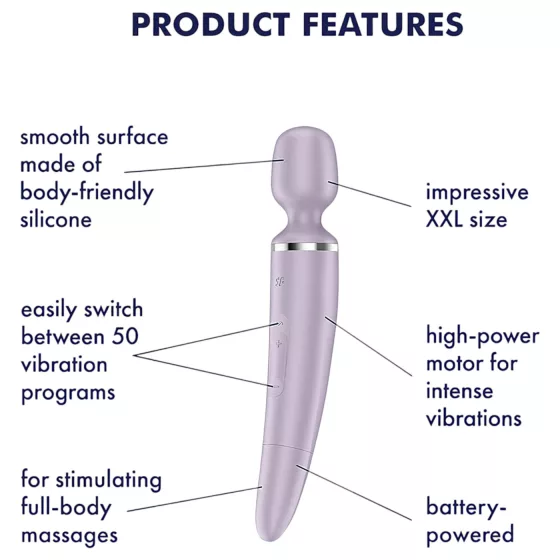 Satisfyer Wand-er Women - masszírozó vibrátor (lila)