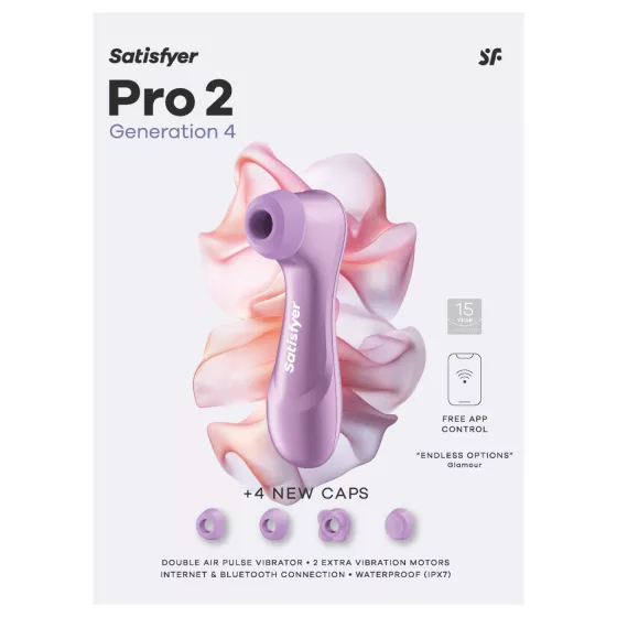 Satisfyer Pro 2 Gen4 - App-vezérelt léghullámos csiklóizgató (lila)