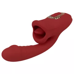   EIS Passion Lips - G-pont vibrátor nyaló funkcióval (piros)