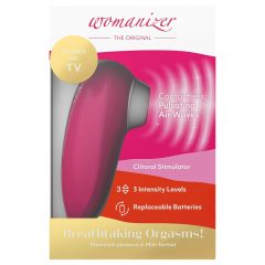 Womanizer Mini - léghullámos csiklóizgató (piros)