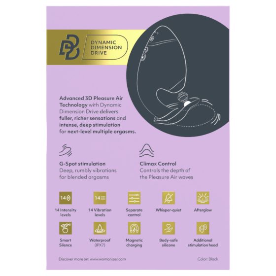 Womanizer Next Duo - 2in1 G-pont vibrátor (fekete)