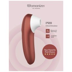 Womanizer Pro - léghullámos csiklóizgató (piros)